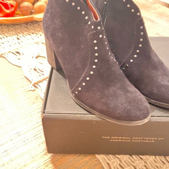 Frye Nora Stud Zip Short Boot Black Suede. Worn once. Box included! - Picture 7 of 8